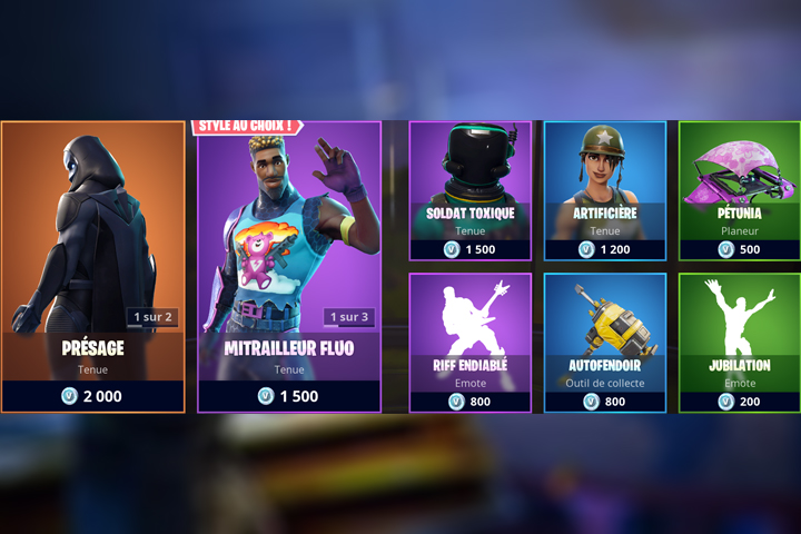 Boutique Fortnite 25 septembre